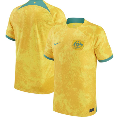 Nike Australia 2022/23 Stadium Home  Men's Dri-fit Soccer Jersey In Yellow