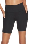 Skechers Goflex Side Pocket Bike Shorts In Black