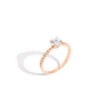Aurate New York Pavé Round Solitaire Diamond Ring In Rose