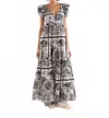 5*progress Eden Farm Dress In White/black In Multi