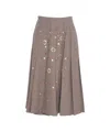 5*progress Midi Pleated Skirt With Decorative Elements In Multi