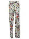 5*progress 5progress Printed Cotton Trousers In White