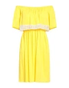 5rue Woman Mini Dress Yellow Size S Polyester, Elastane In Yellow