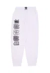 5tate Of Mind Lightweight Tracksuit Pants For Men Graffiti Patch Joggers White In White