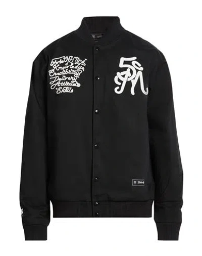 5tate Of Mind Man Denim Outerwear Black Size L Cotton