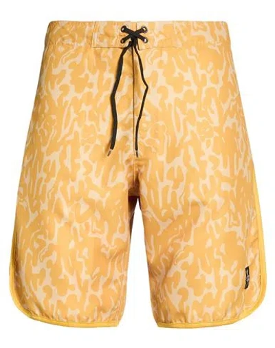 5tate Of Mind Man Shorts & Bermuda Shorts Marigold Size Xl Polyester In Yellow