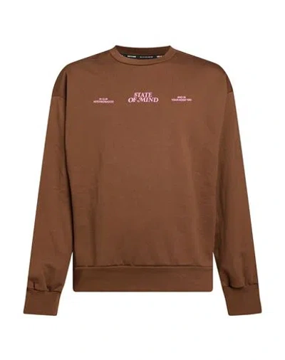 5tate Of Mind Man Sweatshirt Chocolate Brown Size L Cotton