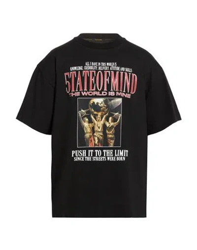 5tate Of Mind Man T-shirt Black Size L Cotton