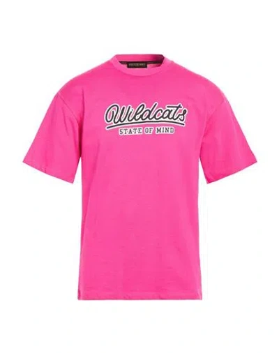 5tate Of Mind Man T-shirt Fuchsia Size L Cotton In Pink