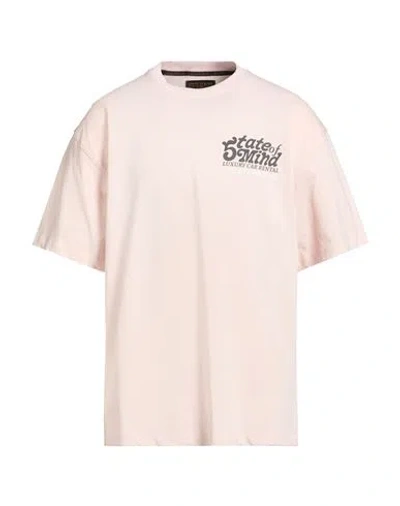5tate Of Mind Man T-shirt Light Pink Size L Cotton