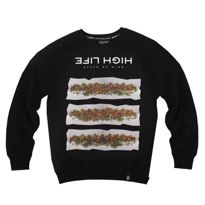 5tate Of Mind Men's Crewneck Sweatshirt Crewneck "high Life" Black In Unico