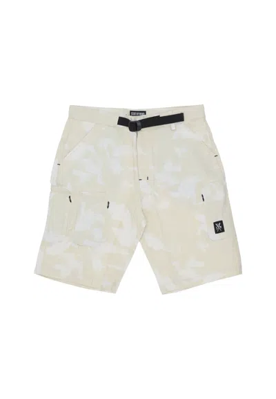 5tate Of Mind Men's Hidden Cargo Shorts Off White/camo