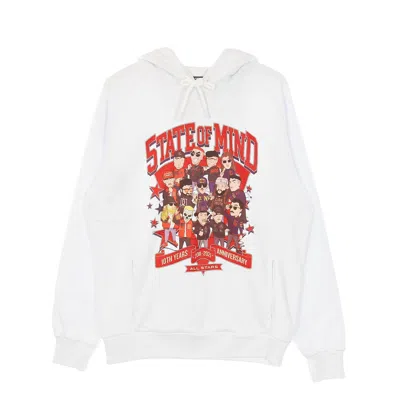 5tate Of Mind Men's Lightweight Hooded Sweatshirt 10th Years Anniversary All Star5 White