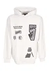 5tate Of Mind Men's Lightweight Hoodie Graffiti Patch Hoodie White In White