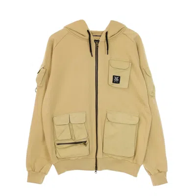 5tate Of Mind Men's Lightweight Zip Hooded Sweatshirt Retrofuture Cargo Zip Hoodie Beige