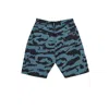 5tate Of Mind Men's Shorts Retrofuture Combat Shorts Teal Camo In Blue