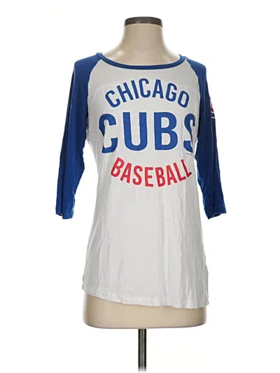 Pre-owned 5th & Ocean 3/4 Sleeve T-shirt In Blue