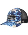 5th & Ocean '47 Brand Men's Navy Seattle Kraken Tropicalia Allover Print Trucker Adjustable Hat In Navy