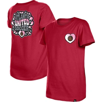 5th And Ocean By New Era Kids' Girls Youth 5th & Ocean By New Era Red Atlanta United Fc Color Changing T-shirt
