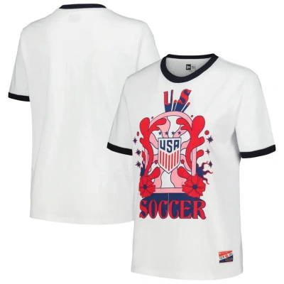 5th And Ocean By New Era 5th & Ocean By New Era White Uswnt Throwback Ringer T-shirt