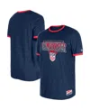 5th & Ocean Navy Usmnt Throwback Ringer T-shirt In Navy