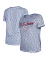 5th & Ocean Women's Navy Uswnt Active Space Dye Jersey T-shirt In Navy