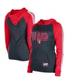 5th & Ocean Women's Navy Uswnt Throwback Pullover Hoodie In Navy