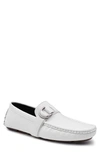 Aston Marc Charter Side Buckle Moccasin In White