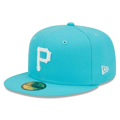 New Era Blue Pittsburgh Pirates Vice Highlighter Logo 59fifty Fitted Hat