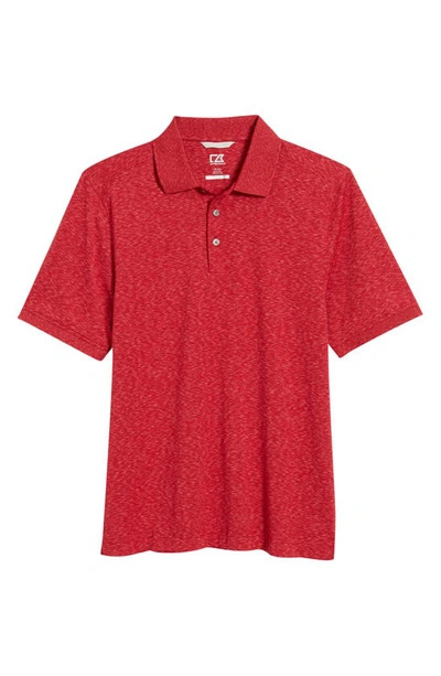 Cutter & Buck Advantage Space Dye Jersey Polo In Dark Cardinal