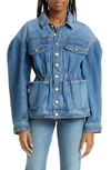 ULLA JOHNSON ODETTE BLOUSON SLEEVE DENIM JACKET