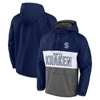 Fanatics Branded Deep Sea Blue/gray Seattle Kraken Backhand Shooter Defender Anorak Raglan Hoodie Qu In Navy