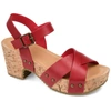 Journee Collection Platform Sandal In Red
