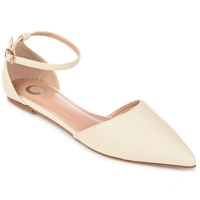 Journee Collection Collection Women's Wide Width Reba Flat In Beige