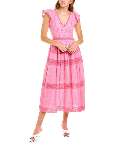 Loveshackfancy Abena Midi Dress In Pink