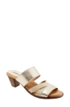 Trotters Maxine Slide Sandal In Gold Metallic