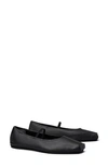 Tory Burch Runway Leather Ballet Flats In Perfect Black