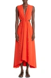 Altuzarra Ayubi Cutout Crepe Midi Dress In 000825 Ember