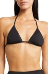 Vitamin A Gia Reversible Triangle Bikini Top In Black Ecolux