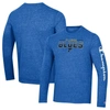 CHAMPION CHAMPION HEATHER ROYAL ST. LOUIS BLUES TRI-BLEND LONG SLEEVE T-SHIRT