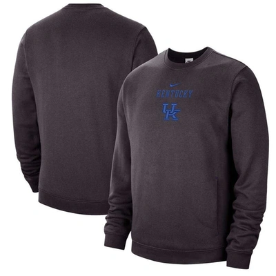Nike Men's College Club Fleece (kentucky) Sweatshirt In Black