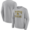 Fanatics Branded Heathered Charcoal Pittsburgh Steelers Playability Pullover Sweatshirt In Heather Gray