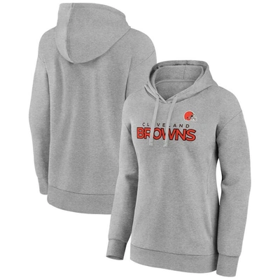 Fanatics Branded Heathered Gray Cleveland Browns Checklist Crossover V-neck Pullover Hoodie