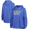Profile Heather Royal St. Louis Blues Plus Size Fleece Pullover Hoodie In Heather Royal