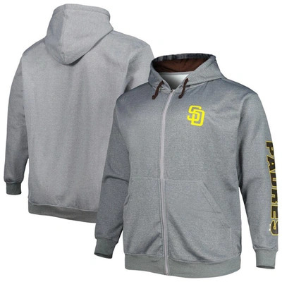 Profile Men's  Ash San Diego Padres Big And Tall Pullover Hoodie