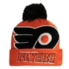 MITCHELL & NESS MITCHELL & NESS ORANGE PHILADELPHIA FLYERS PUNCH OUT CUFFED KNIT HAT WITH POM