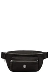Tory Burch Zip Recycled Nylon Belt Bag In Black