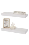Sorbus Set Of 2 Floating Shelves In White
