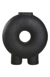 Renwil Ezra Glazed Porcelain Vase In Matte Black Finish
