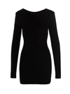 Rotate Birger Christensen Rotate Black Mini Fitted Dress With Cut-out Details On The Back In Viscose In Black